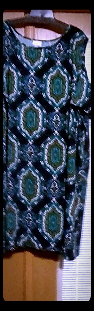 Blue peek-a-boo shoulder dress